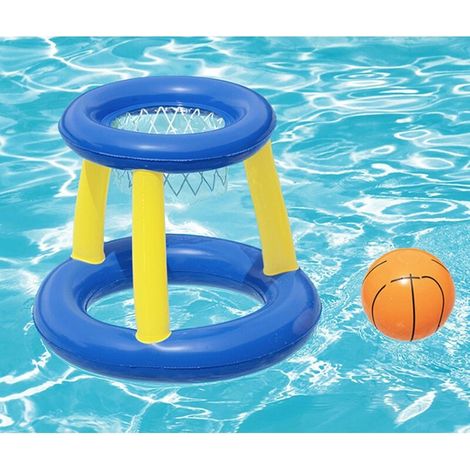 Ensemble de basket-ball gonflable, jeu de piscine flottant, orange (1/4)