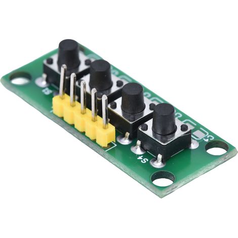 Clavier 4 touches module interrupteur, 4 boutons indépendants pour expériences électroniques et contrôle de commutation. (1/5)