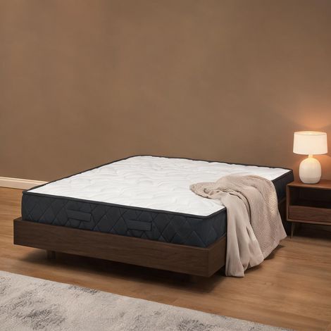 Matelas blanc et gris 200 x 160 x 20 cm (1/5)