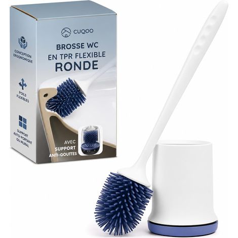 Brosse Toilettes WC Silicone - balayette WC Murale Suspendu  Support (1/5)