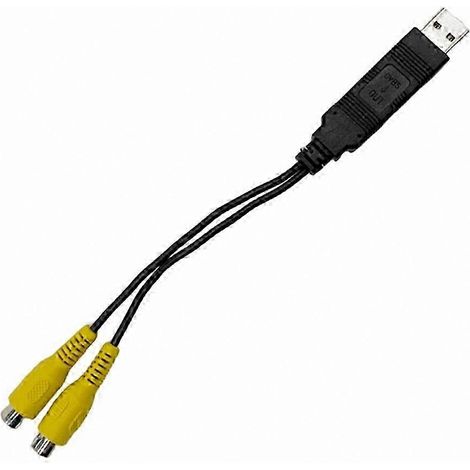 Adaptateur USB vers CVBS pour boîtiers de sortie vidéo Android pour voiture, avec 2 interfaces RCA. (1/5)