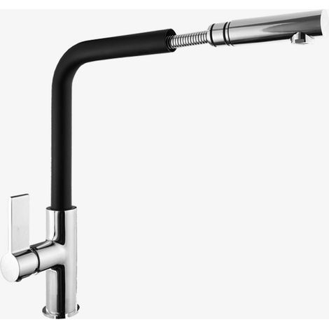 Granitan Mitigeur Robinet De Cuisine Avec Bec Extensible - Noir (1/5)