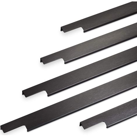 Möbelgriff BLANKETT 595 mm schwarz gebürstet (Wird an die Frontinnenseite verschraubt) von SOTECH (1/5)