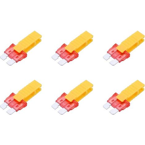 Herramienta extractora de fusibles para automóviles (6 unidades, color amarillo)