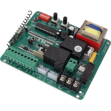 Carte De Contrôle Du Moteur De Porte, Indication LED Carte De Commande De Moteur De Porte Panneau De Contrôle De Moteur Pour Portail Coulissant avec Télécommande pour Garage (1/5)