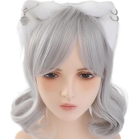 Serre-tête réaliste avec oreilles de chats pour carnaval, fête, cosplay, animes, maquillage (1/5)
