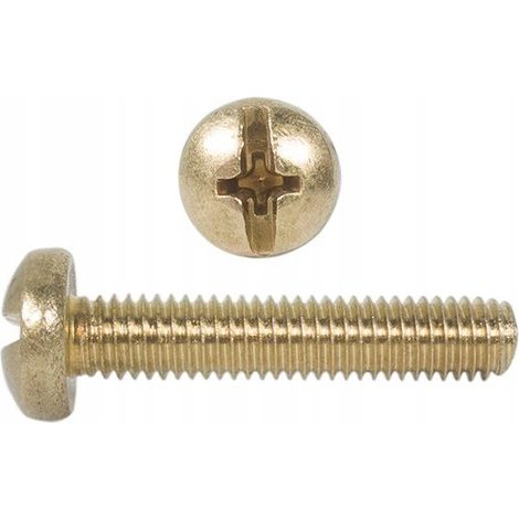 Vis à tête cylindrique en laiton M5x20 DIN 7985, lot de 200 pièces (1/5)