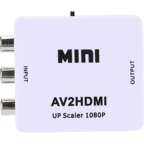 USB-betriebener 1080p AV-zu-HDMI-HD-Videokonverter für Set-Top-Boxen, DVD- und VCD-Player sowie Spielekonsolen (weiß) (1/5)