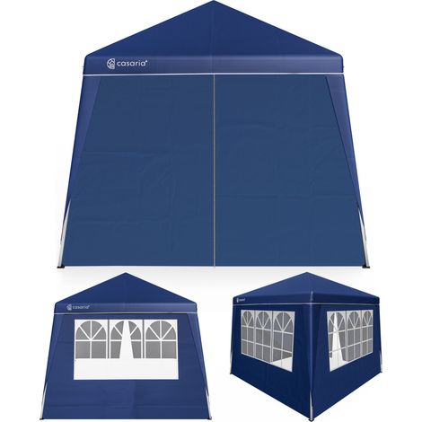 CASARIA® Carpa Pop-Up 3x3m con 4 Paneles Laterales Protección UV 50+ con Bolsa de Transporte Impermeable Blau (de)