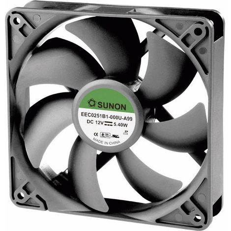 Sunon EEC0251B1-000U-A99 Ventola assiale 12 V/DC 183.83 m³/h (L x L x A) 120 x 120 x 25 mm (1/2)