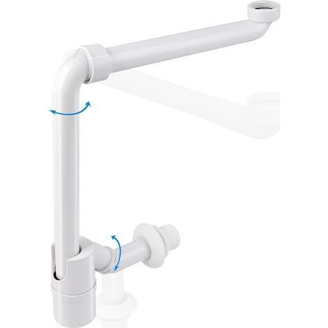 Siphon de lavabo peu encombrant de 4 pouces pour la salle de bain, siphon de lavabo réglable, tuyau de vidange anti-odeurs (1/5)