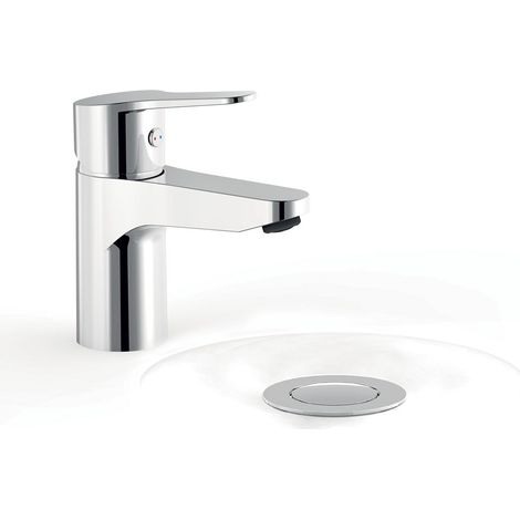 GRIFO MONOMANDO PARA LAVABO CON VÁLVULA DESAGÜE CLICK-CLACK