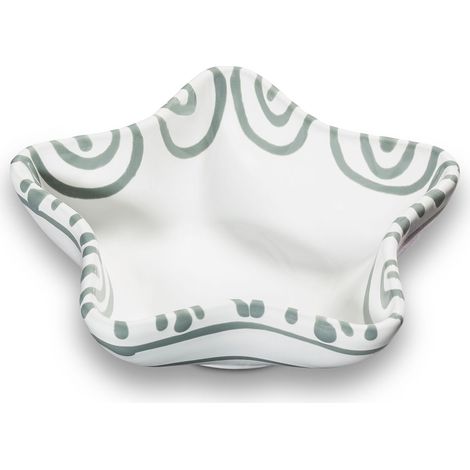 Gmundner Keramik Graugeflammt, Sternschale (L: 14cm)