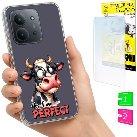 Custodia per Xiaomi Redmi 15C 5G 173mm / Custodia per Poco C85 con retro a elefante e vetro 9H (1/5)