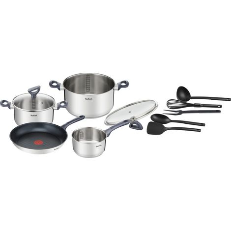 Tefal Juego de batería de cocina acero inoxidable 5 piezas
