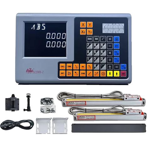 Système d'affichage numérique, LCD 2 axes, échelle linéaire personnalisable, DRO et 2pcs échelle