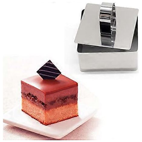 84 cm große, quadratische Mousseform aus Edelstahl, kleine Kuchenform, Dekorations- und Backutensilien