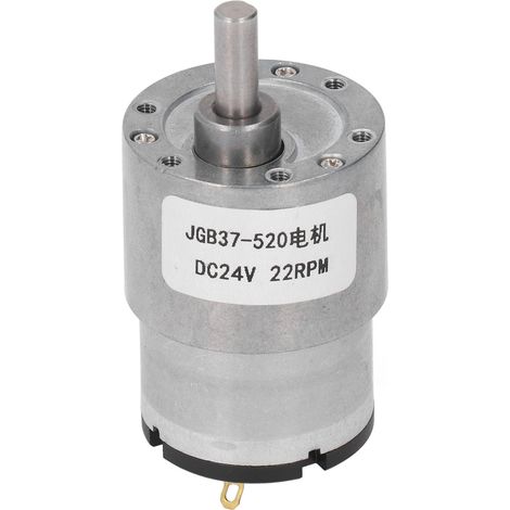 Moteur à engrenage auto-verrouillant, couple élevé, bobine en laiton, réducteur de vitesse DC24V 22 tr/min (1/5)