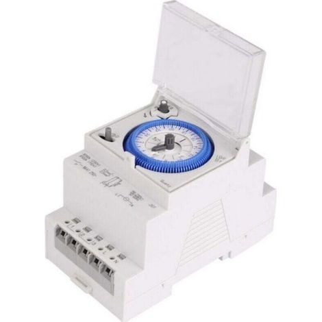 Horloge Journalière - 100-240V AC - Rail DIN - 3500W - 15 Min Min Interval - 1 Pièce (1/4)