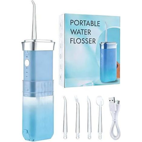 Hydropulseur dentaire - PZCC - Sans fil - Réservoir télescopique - IPX7 - 4 embouts, 3 modes (1/5)