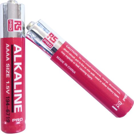 Pile AAAA RS PRO RS PRO 1.5V Alcaline, 600mAh ( Prix pour Paquet de 2 )