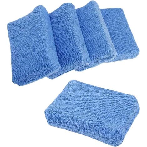 CSPARKV Lot de 5 tampons applicateurs de cire en microfibre pour voiture (1/5)