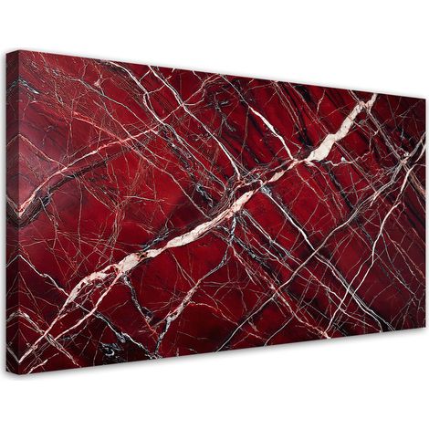 Tableau déco Marbre rouge et or style glamour 80x40 (1/5)