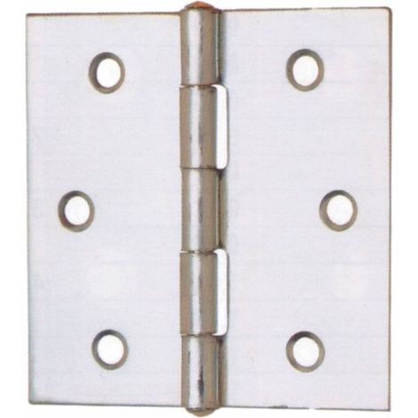 CERNIERA QUADRA P/FISSO ACCIAIO ZINCATO MM. 20. Prezzo per 1 pezzo.