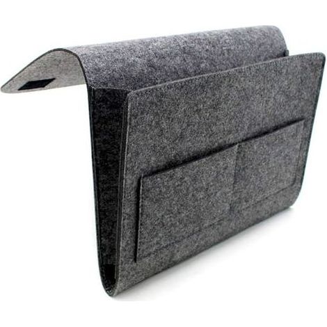 Sac de Rangement de Chevet Poche de Rangement de Chevet en Feutre Sac de Chevet à Suspendre Organisateur Lit, Antidérapant, pour Livres Téléphone Lunettes Jouets Magazines (1/5)