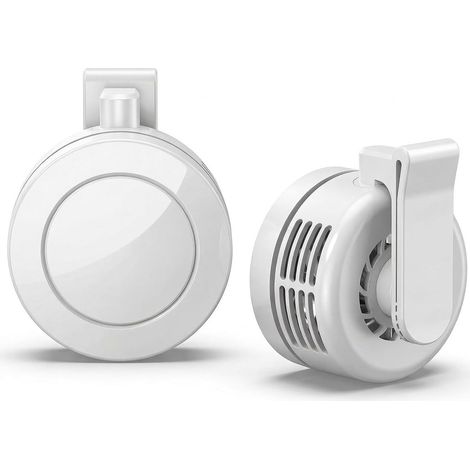 Ventilateur portable à pince à air froid mini ventilateur USB rechargeable ventilateur personnel réglable clip ceinture tour de cou pour été et extérieur Blanc (1/5)