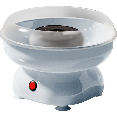 Machine à barbe à papa électrique 450 W, prise UE 220-240 V, grande ouverture de 270 mm, cuillère à sucre et 8 bâtonnets en bois inclus, idéale pour les fêtes à la maison, les anniversaires d'enfants
