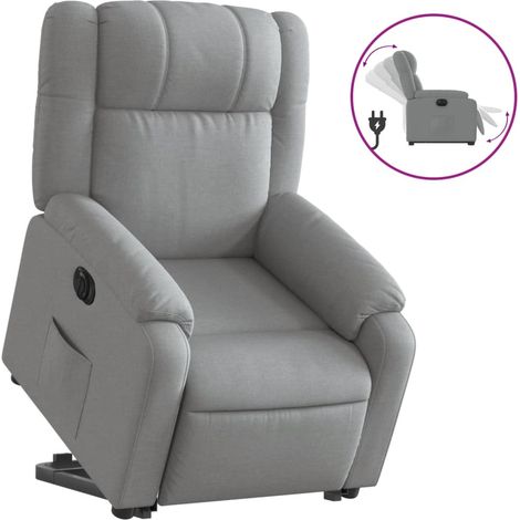 Maison Exclusive - Relaxsessel mit Aufstehhilfe Elektrisch Hellgr