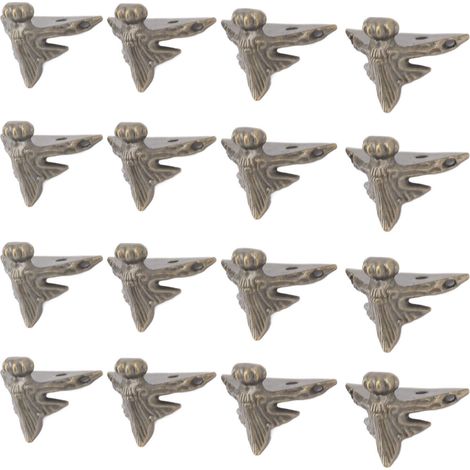 20pcs Pieds Boîte Bois Antique Zinc Alliage pour Coffret Bijou Rangement Protège Coin Meuble Quincaillerie Petit Format (1/5)