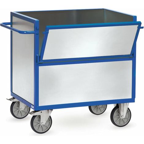 fetra Chariot pour caisses en tôle 2822 - charge max. 600kg pneus TPE (1/3)