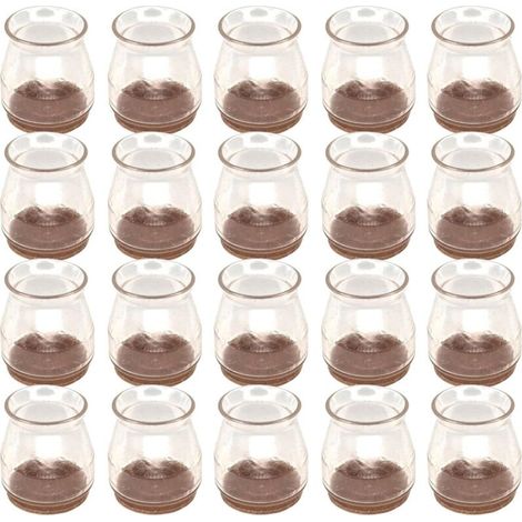 20x Embout feutre pied 18-28mm en élastomère pour mobilier Meuble Chaise Table Pied Tampon Protection parquet Anti-rayures Anti-bruit (1/5)