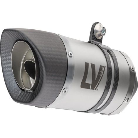 Terminale di scarico per marmitte slip-on LV Pro inox compatibile Honda X-ADV 750 dal 2017 e Forza 750 dal 2021, design sportivo, acciaio inox, montaggio plug and play (1/5)