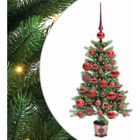 Sapin de Noël Arbre de Noël avec 150 LED avec support Vert 90 cm PE (1/5)
