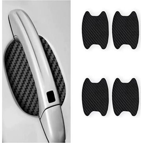 4PCS (Noir) Voiture Film de Protection Universel en Fibre de Carbone Anti-Rayures pour PoignéE Porte Voiture Convient à la Plupart des PoignéEs Porte Voiture Autocollant Poignée Portière (1/4)