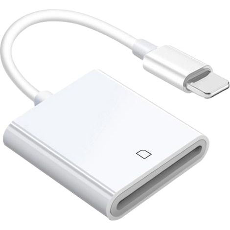 Lecteur De Carte Sd Pour Iphone - Adaptateur Lightning Vers Carte Sd Jusqu'à 256 Go - Compatible iOS 13 À 16 - Transmission Bidirectionnelle - 1 Pièce (1/5)