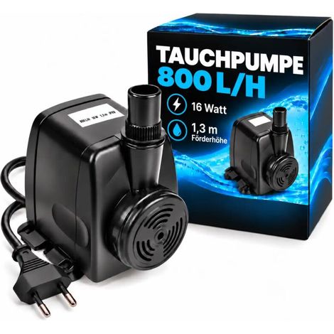 Umwälzpumpe 800 Liter Stunde Wasserpumpe Tauchpumpe Hydrokultur (1/5)