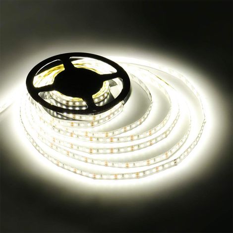 Striscia Led Adesiva Strip 5m Luce Naturale Flessibile Tagliabile 5050 300 LED (1/3)