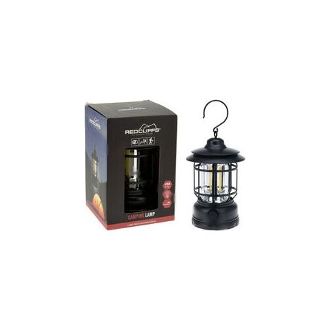 Redcliffs COB LED Campinglampe USB Wiederaufladbar 200Lm 1200Mah Schwarz