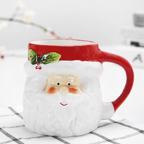 Tasse 3D en céramique Père Noël, mug à café de Noël (1/5)