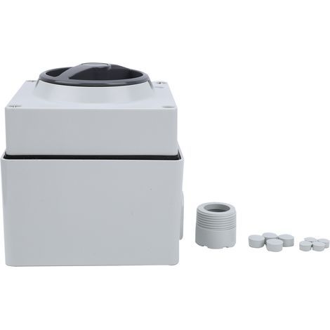 Wasserdichte Außensteckdose, staubdichte Isolierung, Drehschalter zum Ein- und Ausschalten, Kontrollleuchten 250 V (4P32A) (1/5)