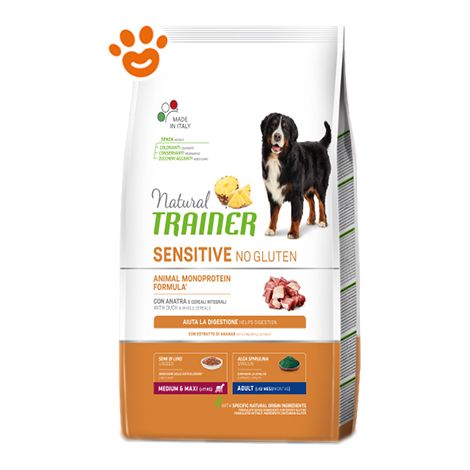 Trainer Natural Dog Sensitive No Gluten Adult Medium Maxi Coniglio - Trainer Natural Dog Sensitive No Gluten Adult Medium Maxi Coniglio - Sacco Da 12 Kg