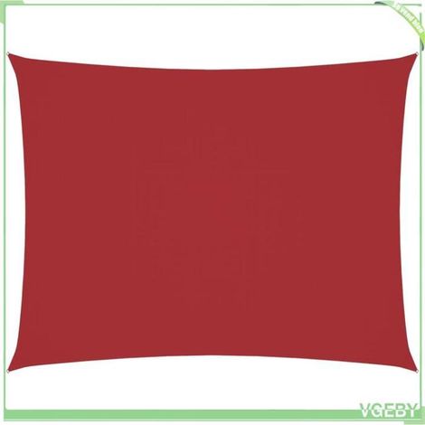 Voile de parasol - FAFEICY - 135651 - 3 x 4,5 m - Tissu Oxford PU - Rectangulaire rouge (1/5)