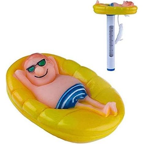 Termómetro flotante grande para piscinas con cordón, termómetro de agua para acuarios, piscinas exteriores e interiores, spas, jacuzzis, acuarios y más. (1/5)