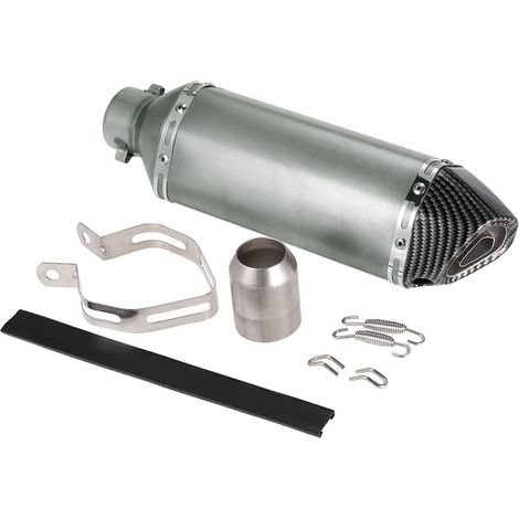 Pot d'échappement universel pour moto, petit embout hexagonal modifié, 38 à 51 mm, avec accessoires de montage, adapté pour motos, VTT (1/5)