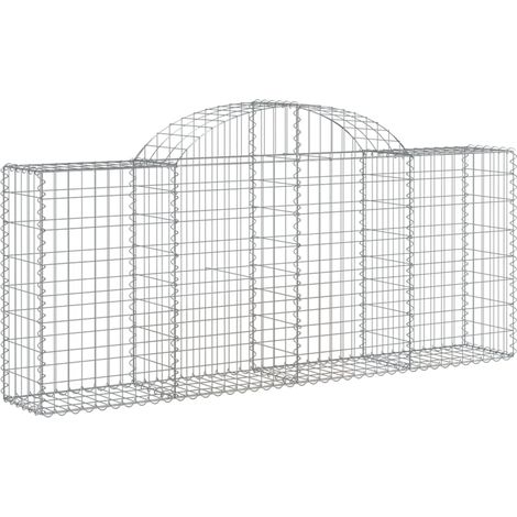 Maison Exclusive - Gabione mit Hochbogen 200x30x80/100 cm Verzink