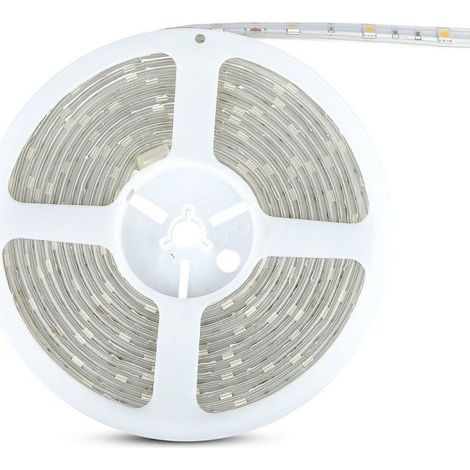 Bande LED V-TAC SMD5050 4,8 W/m 5 m 30 LED/m 12 V Blanc naturel IP65 10 mm (1/10)